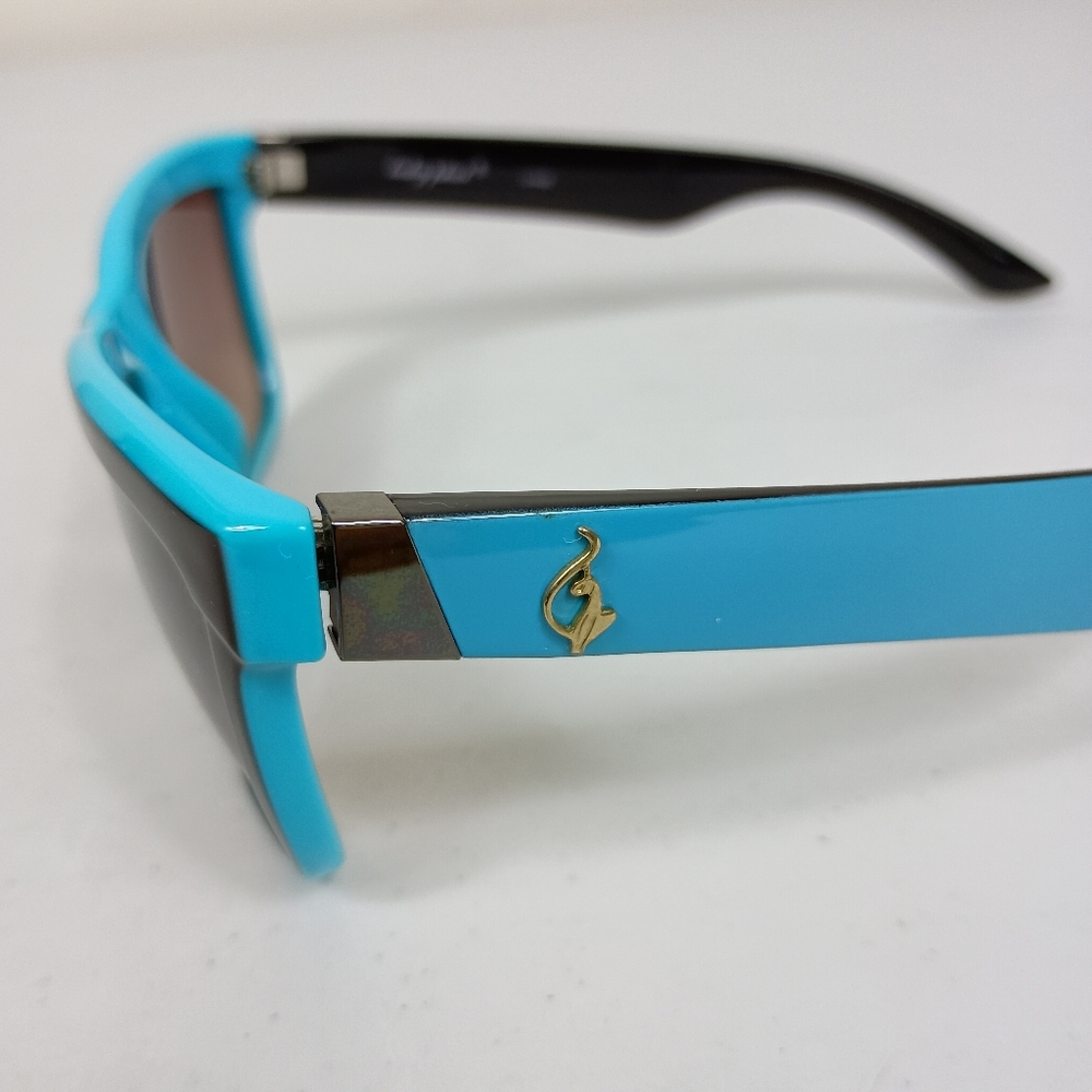 Vintage Y2K Baby Phat Sunglasses Turquoise Dark Brown Cat Logo B2062 UV400 - Picture 9 of 15